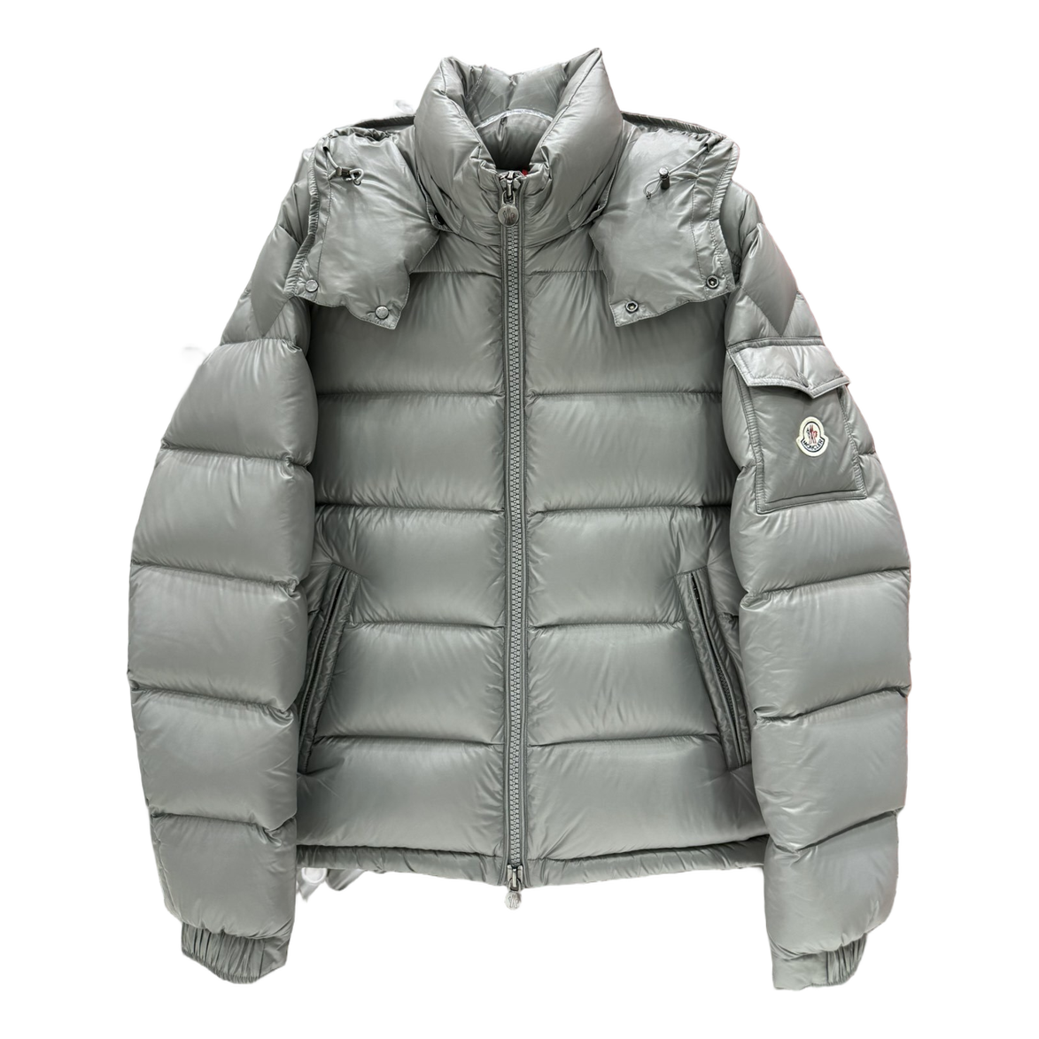 Moncler Maya Hooded Down Jacket - Gray