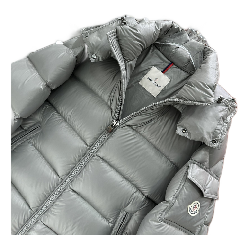 Moncler Maya Hooded Down Jacket - Gray