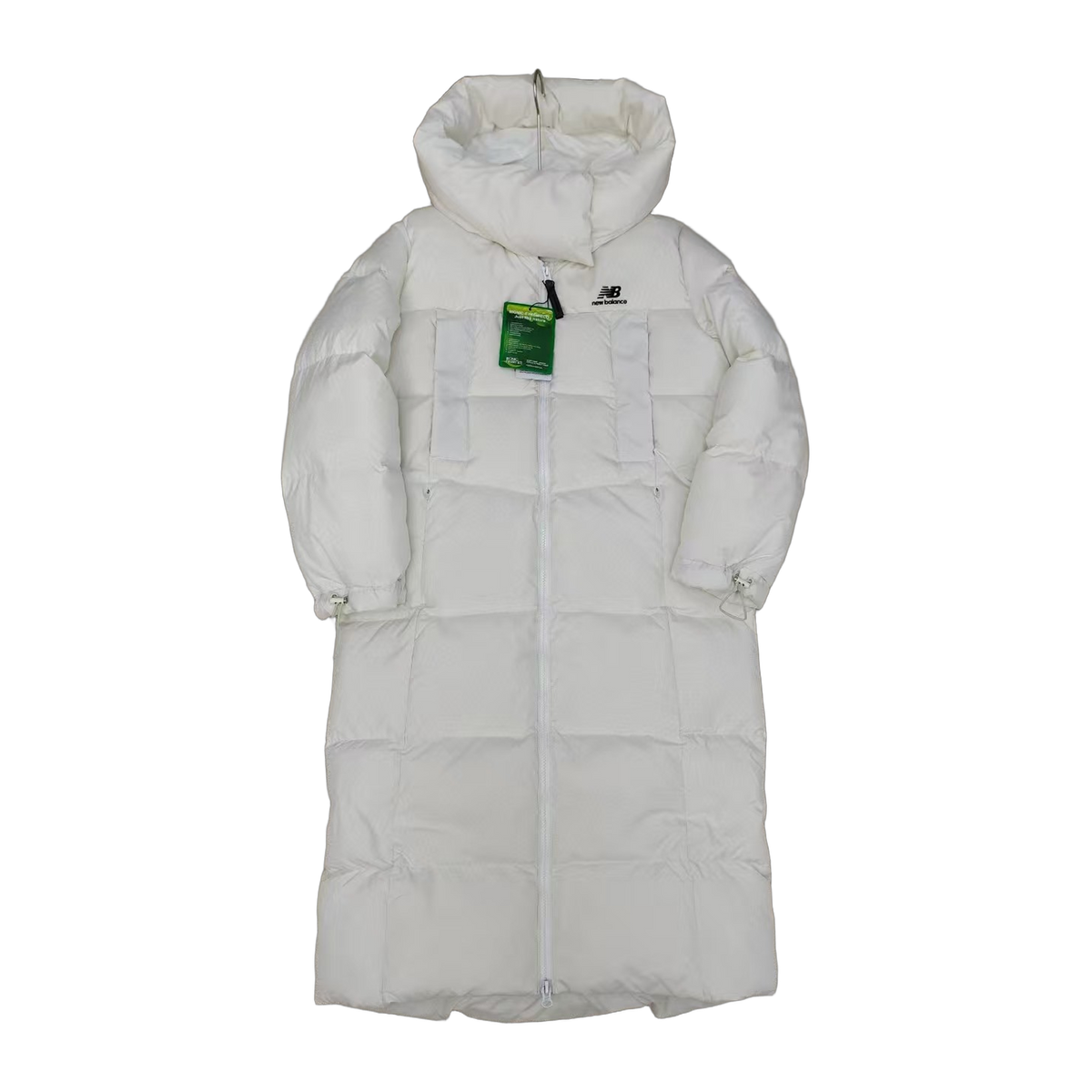 New Balance Long Hooded Puffer Coat - Off White
