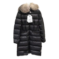 Moncler Four-Pocket Fur-Trim Long Down Coat - Black