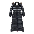 Moncler Hudson Fur-Trim Long Down Coat