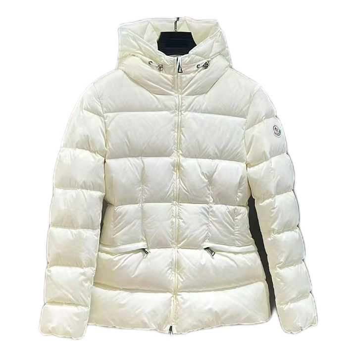 Moncler Drawstring-Hood Fitted Down Jacket