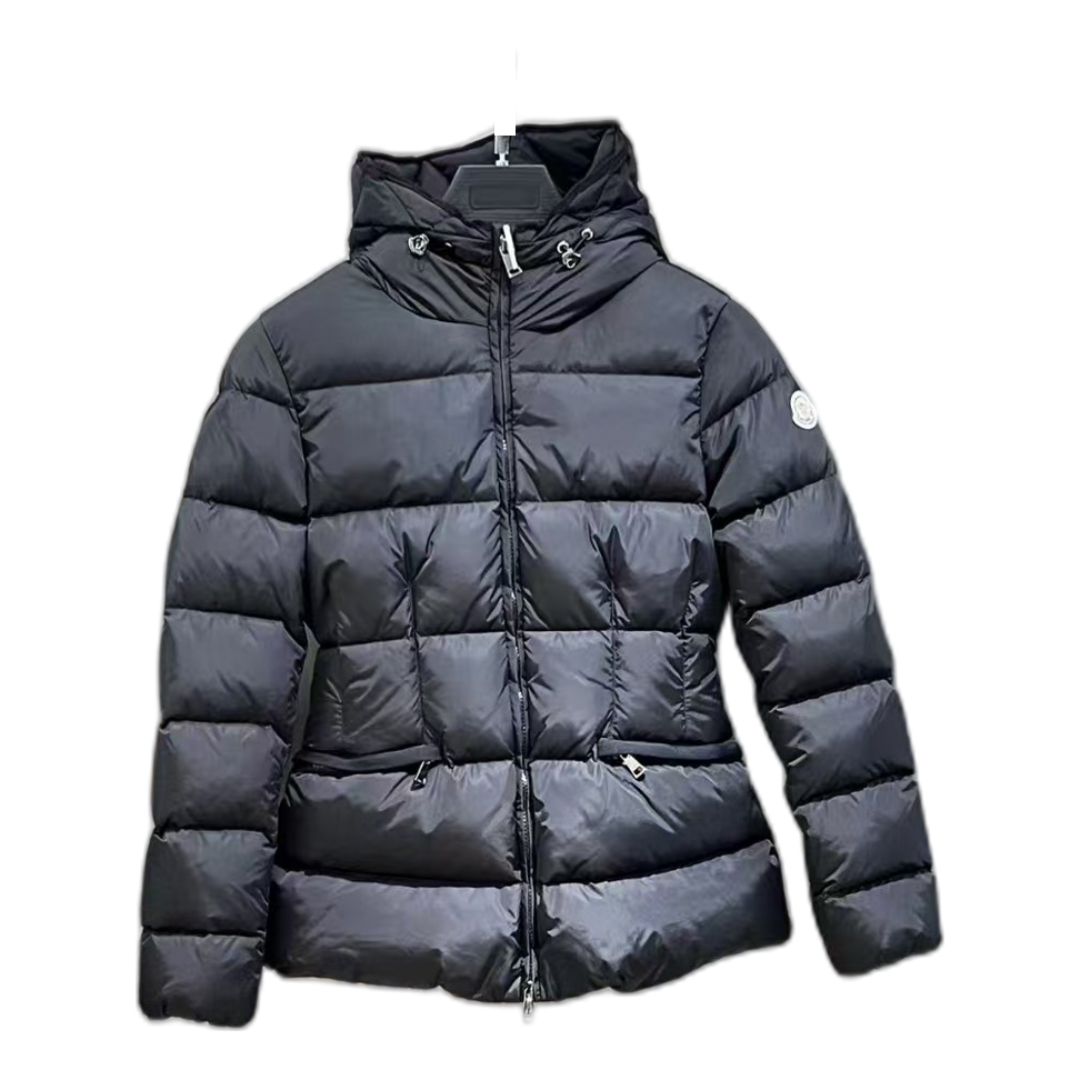 Moncler Drawstring-Hood Fitted Down Jacket