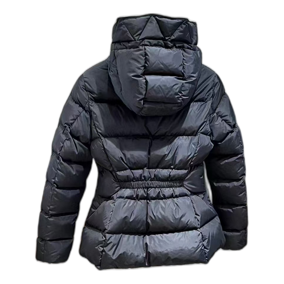 Moncler Drawstring-Hood Fitted Down Jacket