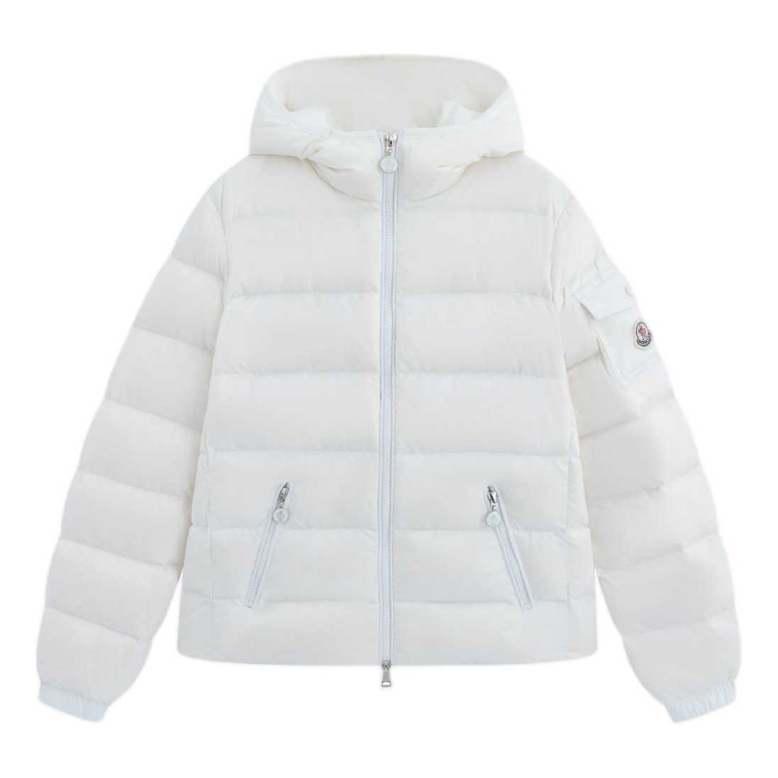 Moncler Gles Fitted Hooded Down Jacket