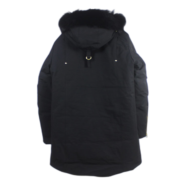 Moose Knuckles Stag Lake Gold-Trim Down Parka - Black