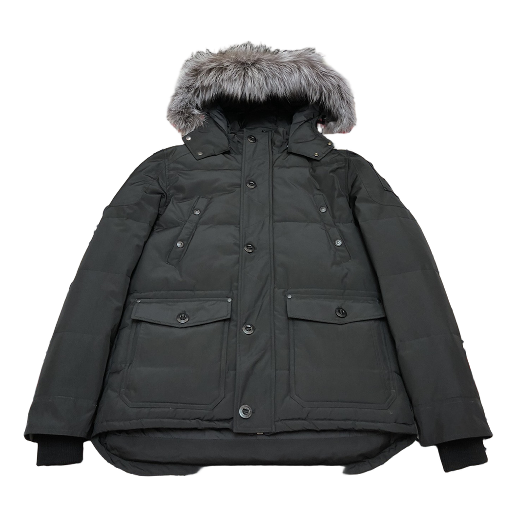 Moose Knuckles Four-Pocket Fur-Trim Hooded Down Jacket