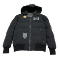 Moose Knuckles Patch-Detail Hooded Down Bomber - Black