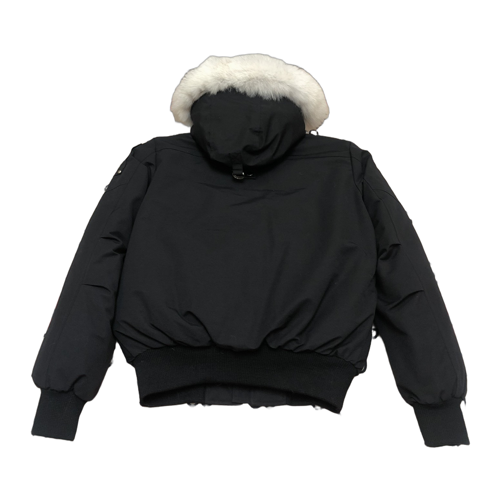 Moose Knuckles Men's Ballistic Shearling-Trim Bomber - Black