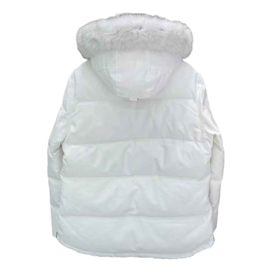 Moose Knuckles Chest-Zip Fur-Trim Hooded Down Jacket