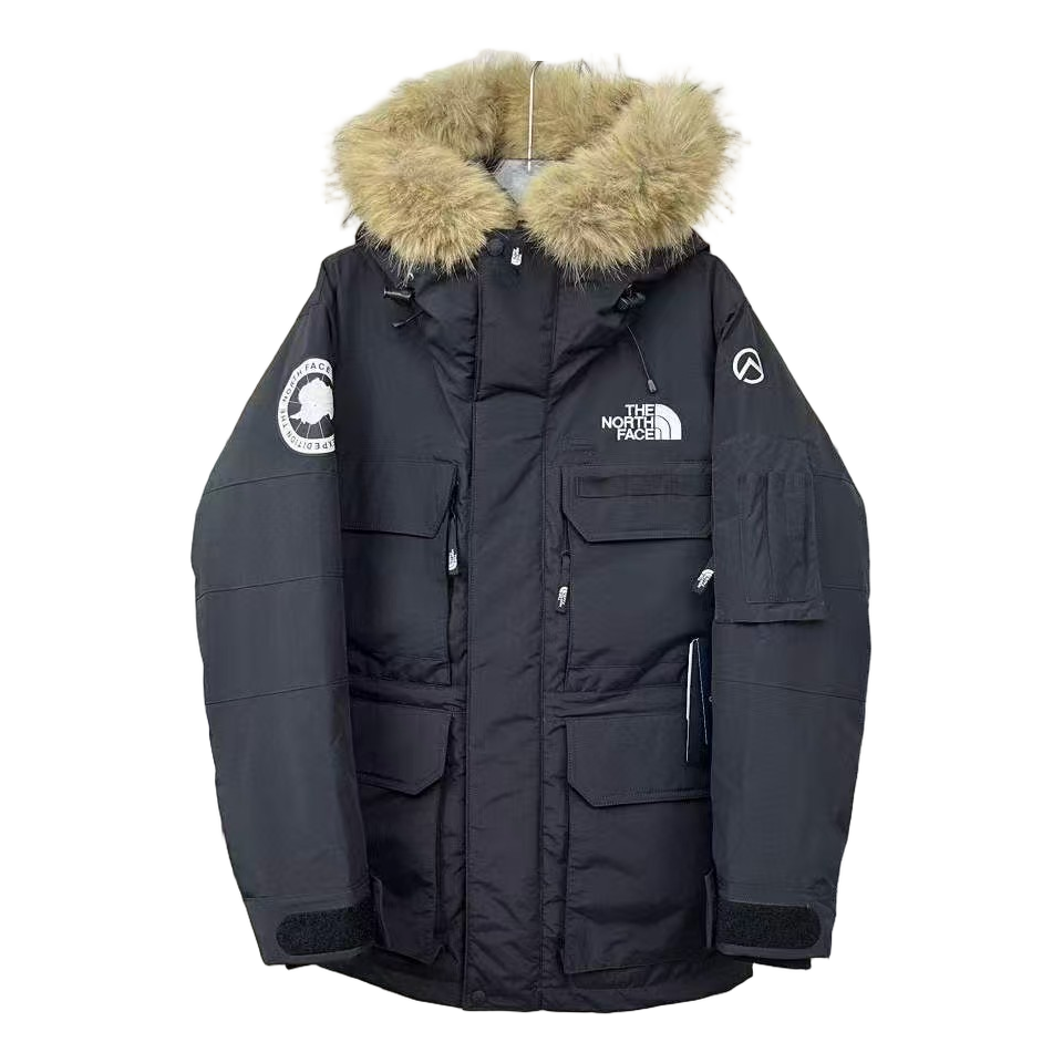 The North Face Faux Fur-Trim Four-Pocket Parka, Graphite