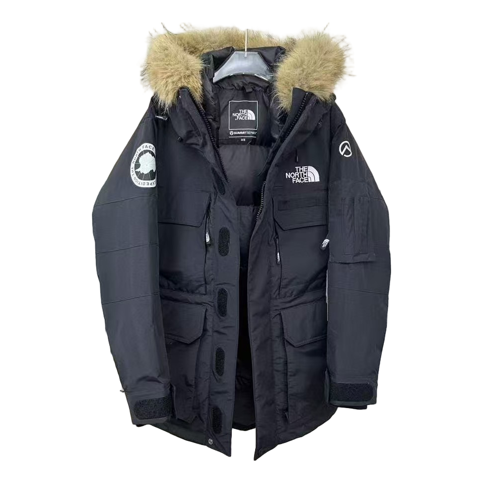 The North Face Faux Fur-Trim Four-Pocket Parka, Graphite