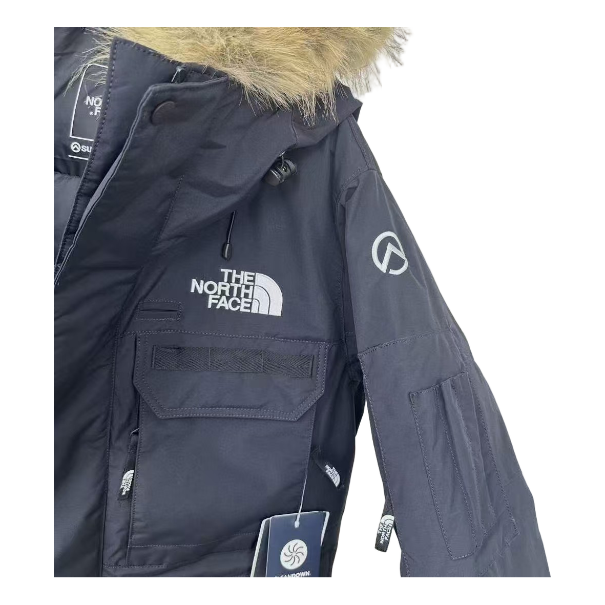 The North Face Faux Fur-Trim Four-Pocket Parka, Graphite