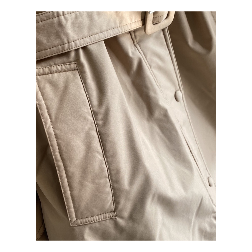 Prada Belted Faux Fur-Trim Hooded Coat - Blush Beige